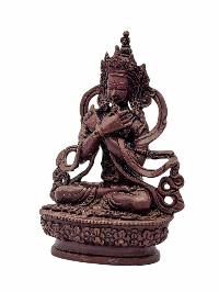 [vajradhara], Buddhist Miniature Statue, [chocolate Oxidized]