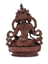 [vajrasattva], Buddhist Miniature Statue, [chocolate Oxidized]