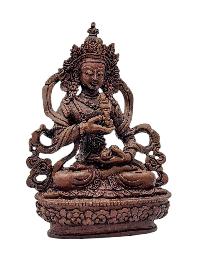 [vajrasattva], Buddhist Miniature Statue, [chocolate Oxidized]