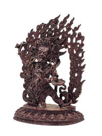 [vajrapani], Buddhist Miniature Statue, [chocolate Oxidized]