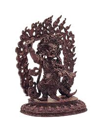 [vajrapani], Buddhist Miniature Statue, [chocolate Oxidized]