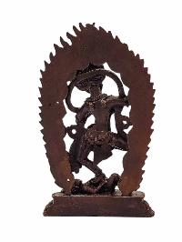 [simhamukha Yogini], Buddhist Miniature Statue, [chocolate Oxidized]