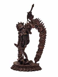 [akash Yogini], Buddhist Miniature Statue, [chocolate Oxidized]
