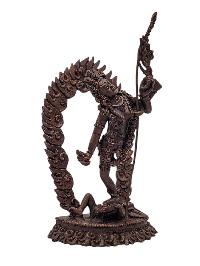 [akash Yogini], Buddhist Miniature Statue, [chocolate Oxidized]