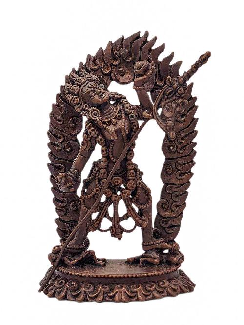 This 11cm tall Vajrayogini, Buddhist Miniature Statue, Chocolate Oxidized (Product Code: HMS35922) weighs 0.14kg and is available at an offer price of US$12.