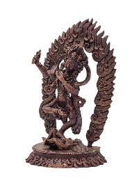 [vajravarahi], Buddhist Miniature Statue, [chocolate Oxidized]