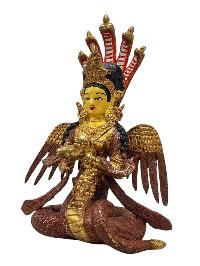 [naga Kanya],buddhsit Handmade Statue, [patly Gold Plated], [face Painted]