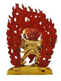 [vajrakilaya Shakti - Dorje Phurba], Buddhist Handmade Statue, [full Gold Plated], [face Painted]