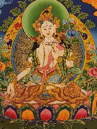 [white Tara] Thangka, Tibetan Buddhist Art, [hand Painted]
