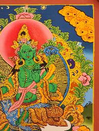 [green Tara] Thangka, Tibetan Buddhist Art, [hand Painted]