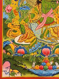 [green Tara Thangka, Tibetan Buddhist Art, [hand Painted]