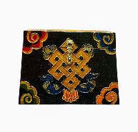 Buddhist Wooden Box With [infinity Knot] Design, Tibetan Style With Traditional Colors