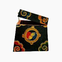 Buddhist Wooden Box With [infinity Knot] Design, Tibetan Style With Traditional Colors