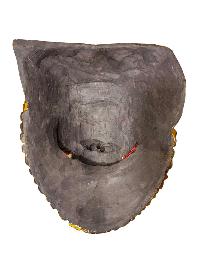 Buddhist Wooden Mask Of [snow Lion], Tibetan Style Wtih [traditional Colors], Poplar Wood
