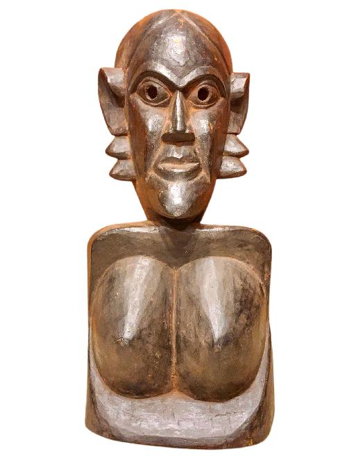 Buddhist Wooden Mask [tribal Mask], Tibetan Style Wtih [traditional Colors], Poplar Wood