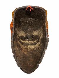 Buddhist Wooden Mask Of [snow Lion], Tibetan Style Wtih [traditional Colors], Poplar Wood