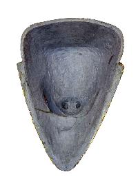 Buddhist Wooden Mask Of [snow Lion], Tibetan Style Wtih [traditional Colors], Poplar Wood