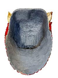 Buddhist Wooden Mask Of [snow Lion], Tibetan Style Wtih [traditional Colors], Poplar Wood