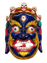 [bhairav], Handmade Wooden Statue, [thangka Color Finishing], Poplar Wood
