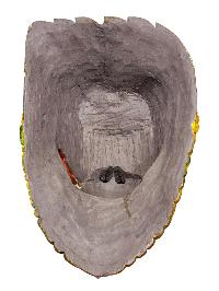 Buddhist Wooden Mask Of [snow Lion], Tibetan Style Wtih [traditional Colors], Poplar Wood