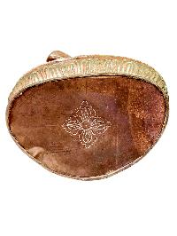 Buddhist Handmade Statue Of Padmasambhava [guru Rinpoche], [full Fire Gold Plated] With Painted Face