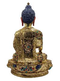 [shakyamuni Buddha], Buddhist Handmade Statue, [full Gold Plated], [face Painted]