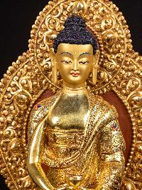 [amitabha Buddha], Buddhist Handmade Statue, [full Gold Plated], [face Painted]