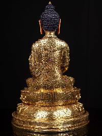 [amitabha Buddha], Buddhist Handmade Statue, [full Gold Plated], [face Painted]