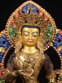 [vajrasattva] With Parwa, Buddhist Handmade Statue, [partly Gold Plated], [face Painted]