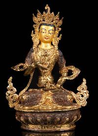 [vajrasattva] With Parwa, Buddhist Handmade Statue, [partly Gold Plated], [face Painted]