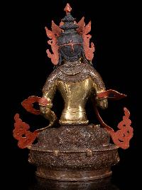 [vajrasattva] With Parwa, Buddhist Handmade Statue, [partly Gold Plated], [face Painted]