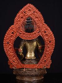 [vajrasattva] With Parwa, Buddhist Handmade Statue, [partly Gold Plated], [face Painted]