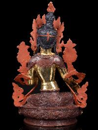 [green Tara], Buddhist Handmade Statue,  [partly Gold Plated], [face Painted],
