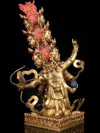 [rahula], Buddhist Handmade Statue, [full Gold Plated], [face Painted]
