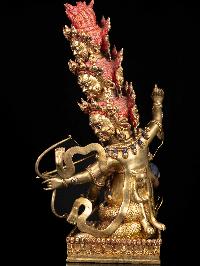 [rahula], Buddhist Handmade Statue, [full Gold Plated], [face Painted]