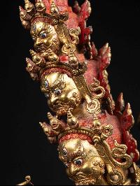 [rahula], Buddhist Handmade Statue, [full Gold Plated], [face Painted]