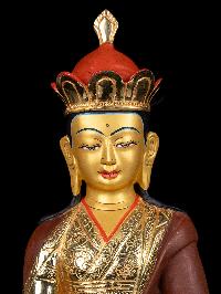[tonpa Shenrab], Buddhist Handmade Statue, [partly Gold Plated], [face Painted],