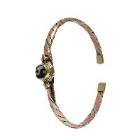 Brass Bracelet With Peace Engage Bone Design, [yin And Yang]