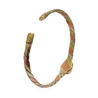 Brass Bracelet With Purple [amethyst] Stone