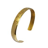 Brass Bracelet With [omph]  Carving