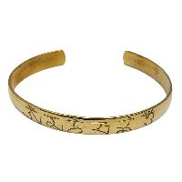 Brass Bracelet With [omph]  Carving