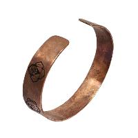 Brass Bracelet With [om Carving]