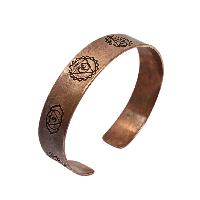 Brass Bracelet With [7 Chakra] Carving