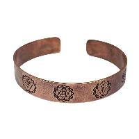 Brass Bracelet With [7 Chakra] Carving
