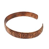 Brass Bracelet With [omph And Ashtamangala} Carving