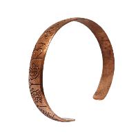 Brass Bracelet With [omph And Ashtamangala} Carving