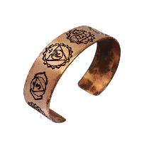 Brass Bracelet With [7 Chakra] Carving