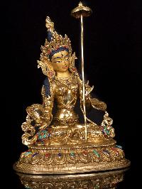 [sitatapatra], [umbrella Tara] Buddhist Handmade Statue, [full Gold Plated],[stone Setting], [face Painted]