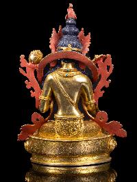 [white Tara] With Throne, Buddhist Handmade Statue, [full Gold Plated],[stone Setting], [face Painted]
