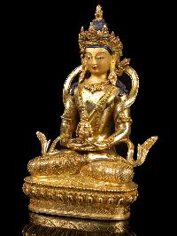 [aparimita] With Throne, Buddhist Handmade Statue, [full Gold Plated],[stone Setting], [face Painted]